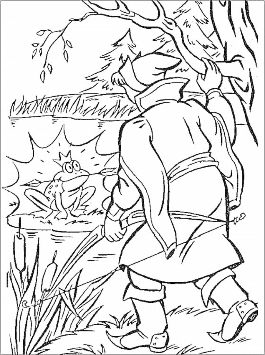 Раскраски царевна лягушка: 79 раскрасок - скачать или распечатать бесплатно