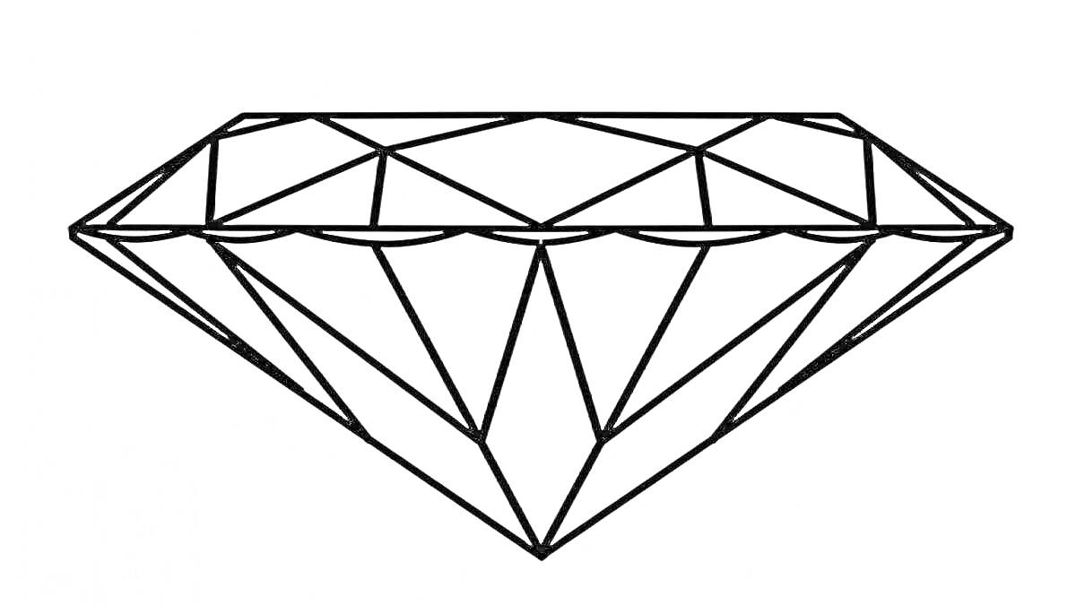 На раскраске изображено: Алмаз, Геометрия