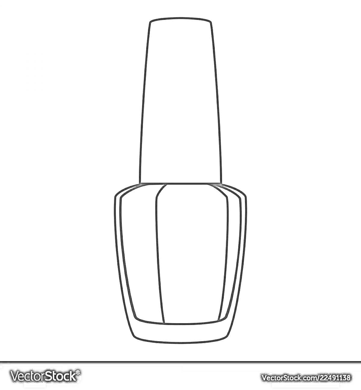На раскраске изображено: Лак для ногтей, Косметика, Уход за ногтями, Контурные рисунки