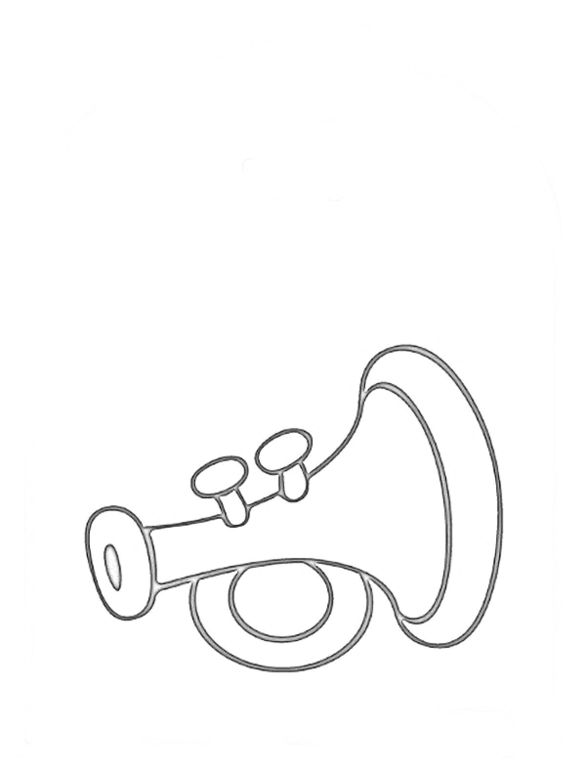 Раскраска Труба с двумя клапанами