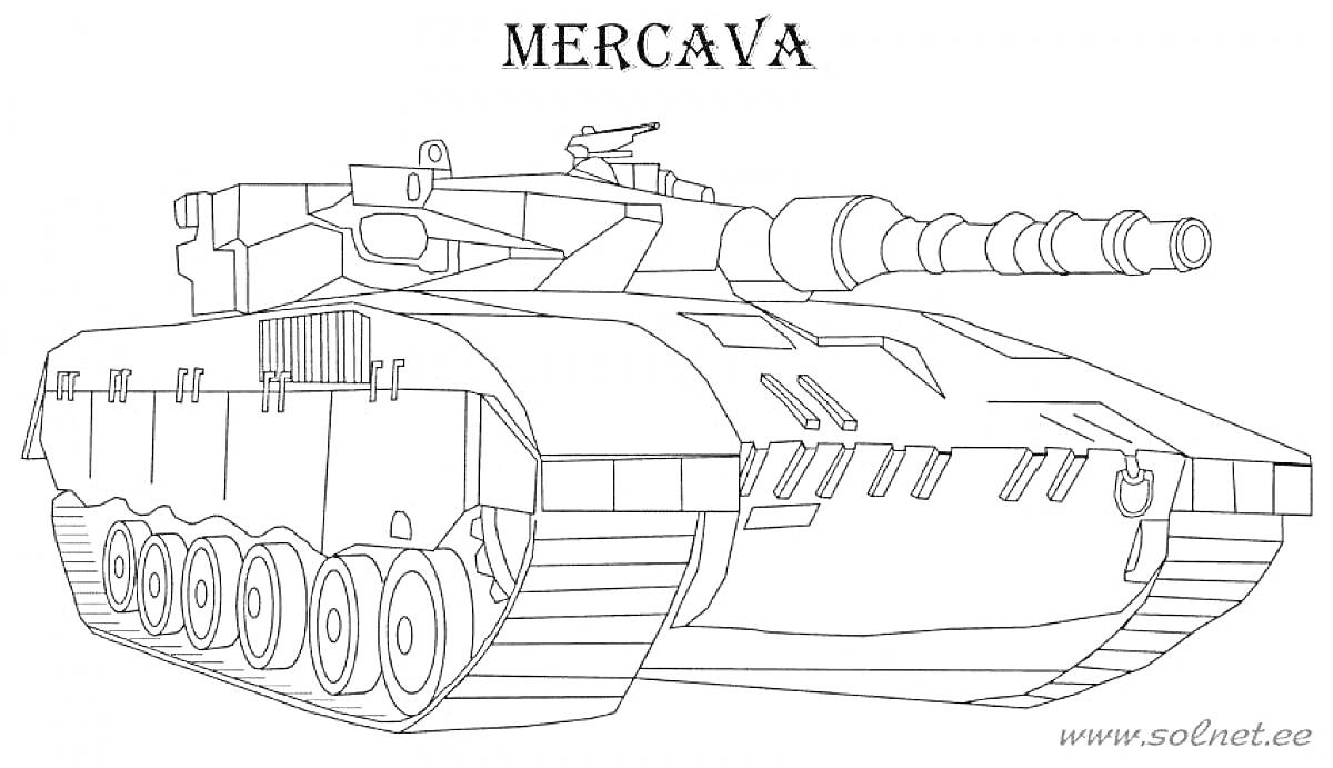 Раскраска Танк 