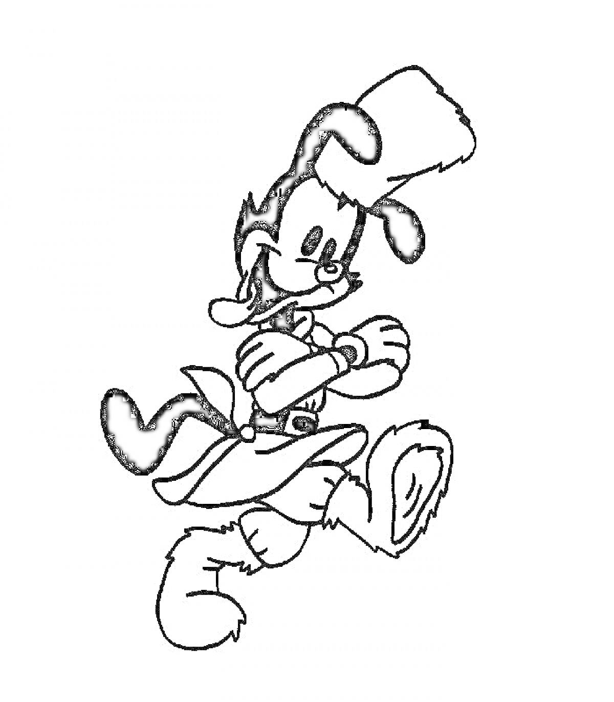 На раскраске изображено: Шляпа, Уши, Хвост, Радость