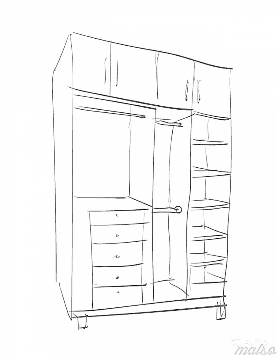 Раскраска шкаф для одежды