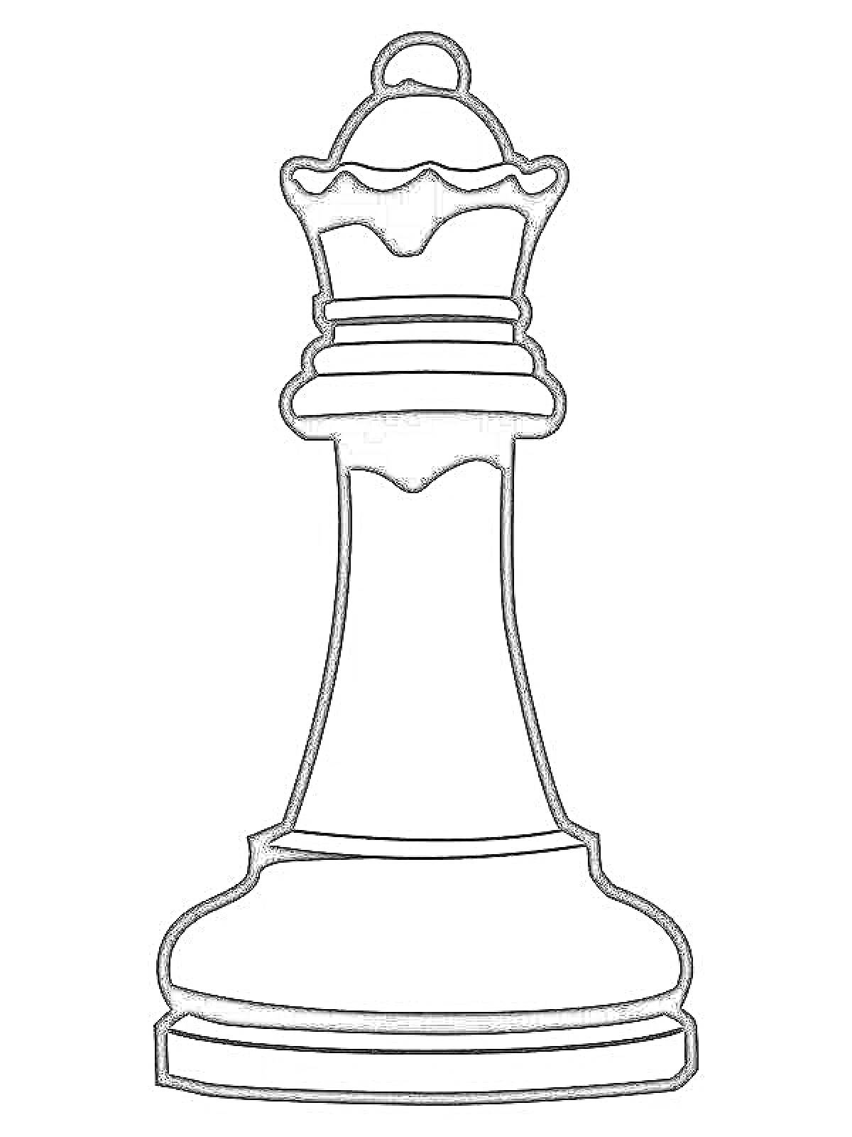 На раскраске изображено: Шахматы, Королева, Игра, Хобби, Фигуры, Контурные рисунки