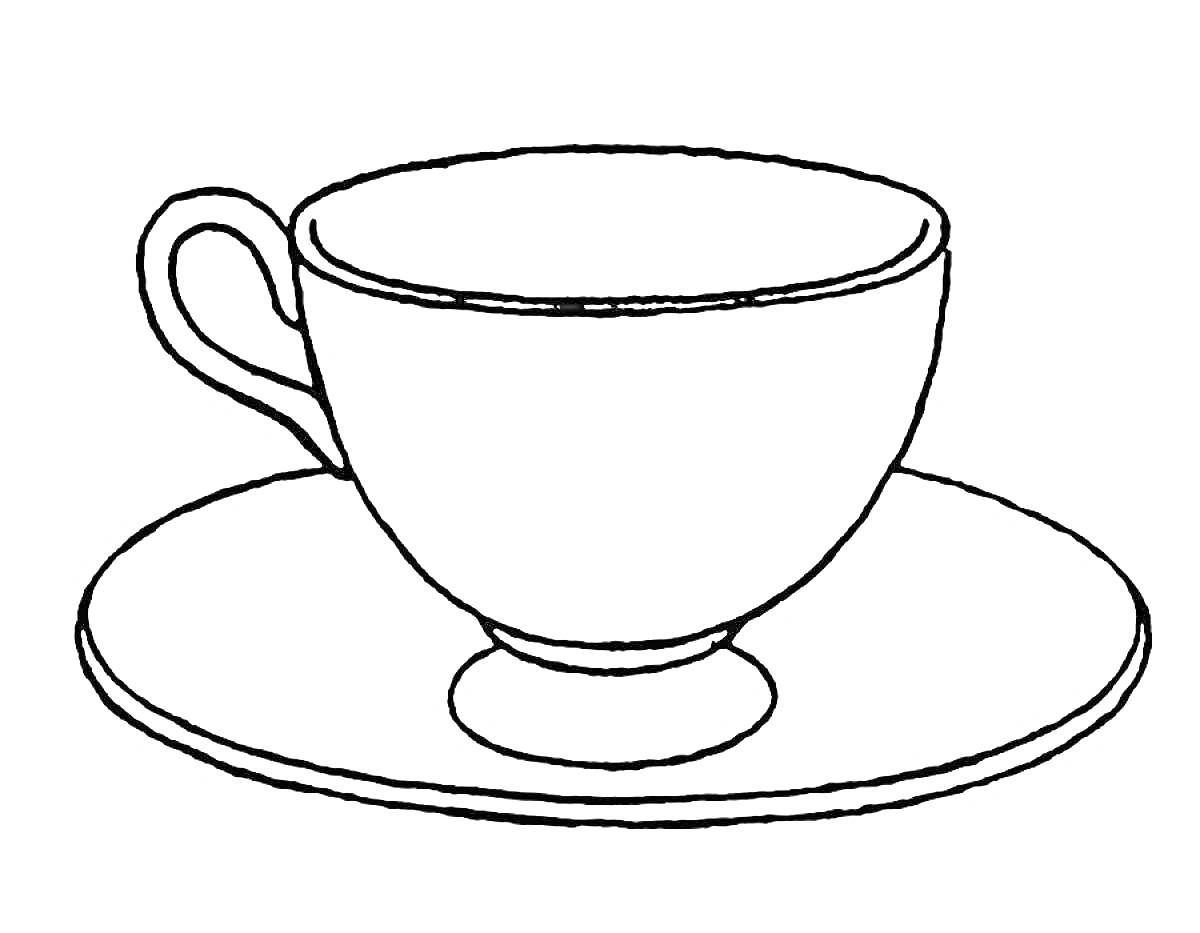 На раскраске изображено: Посуда, Кухня, Чай, Кофе, Керамика, Блюдца, Контурные рисунки, Чашки