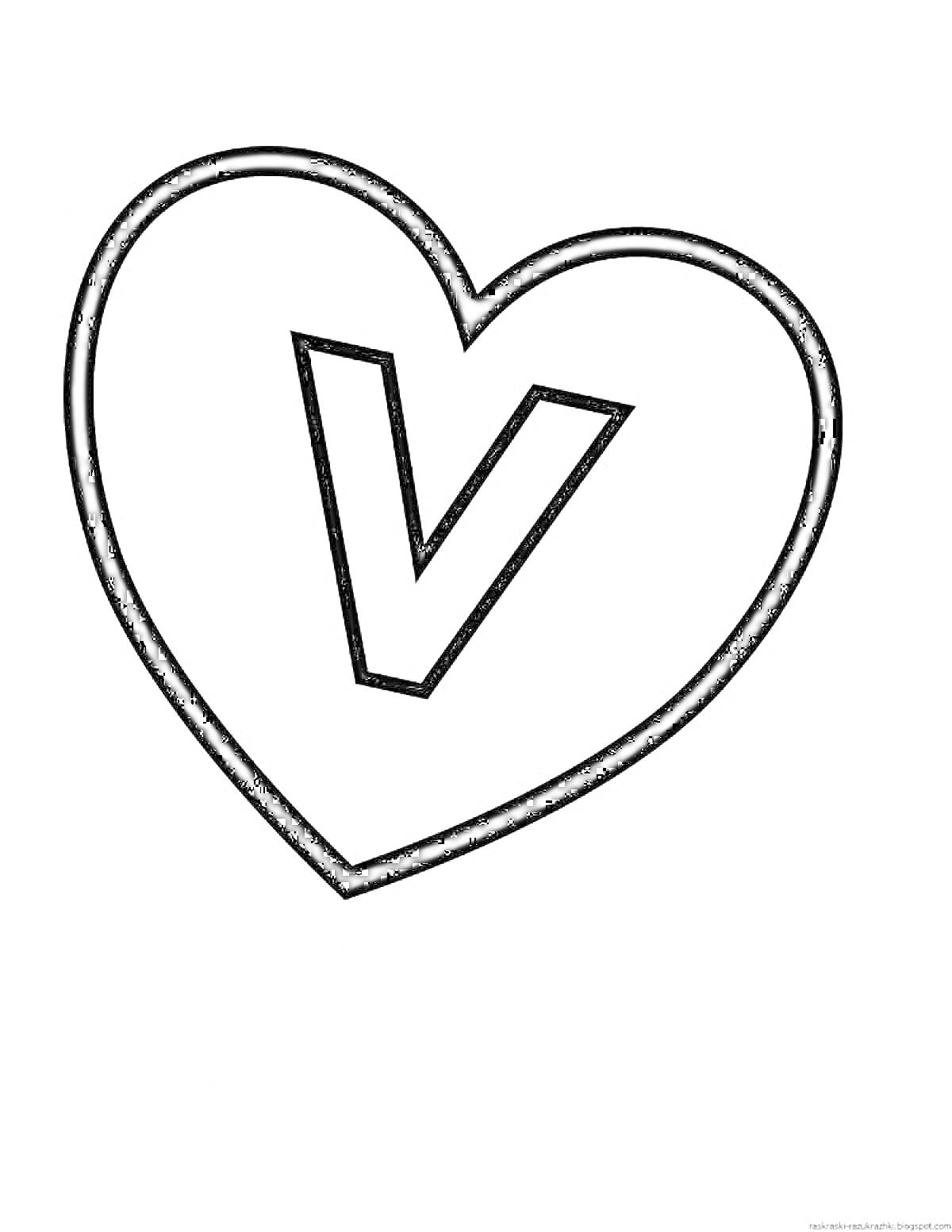 На раскраске изображено: Любовь, Лайк, Контурные рисунки, Сердца, Символы