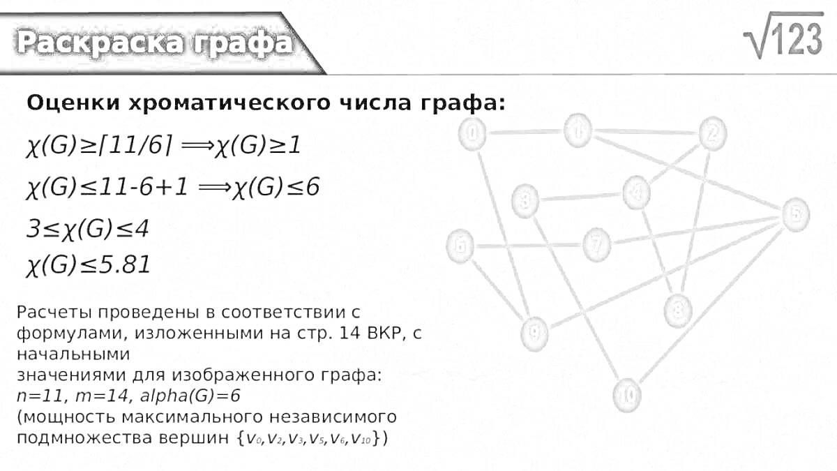 На раскраске изображено: Хроматическое число, Математика, Графики, Соединения, Формулы, Расчеты