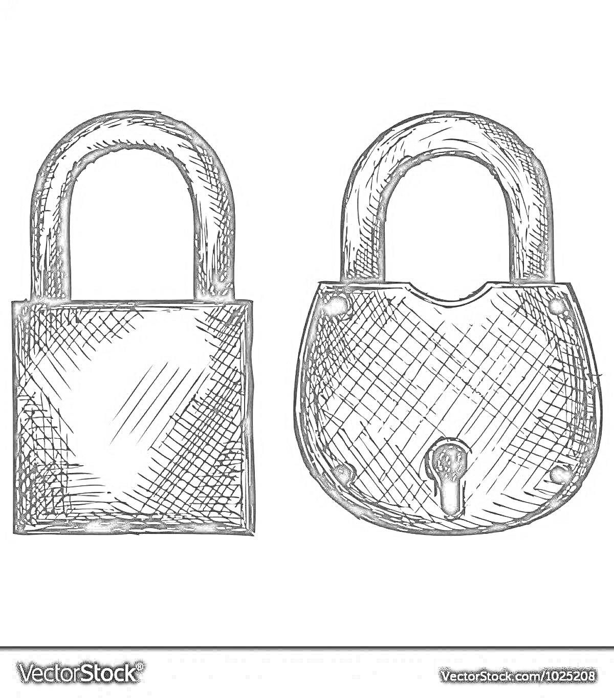 На раскраске изображено: Замок, Металл, Безопасность