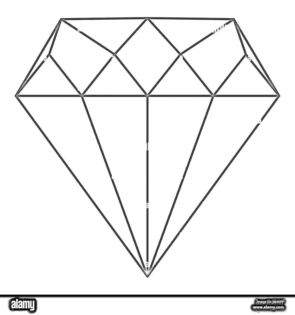 Раскраска Геометрический рисунок алмаза