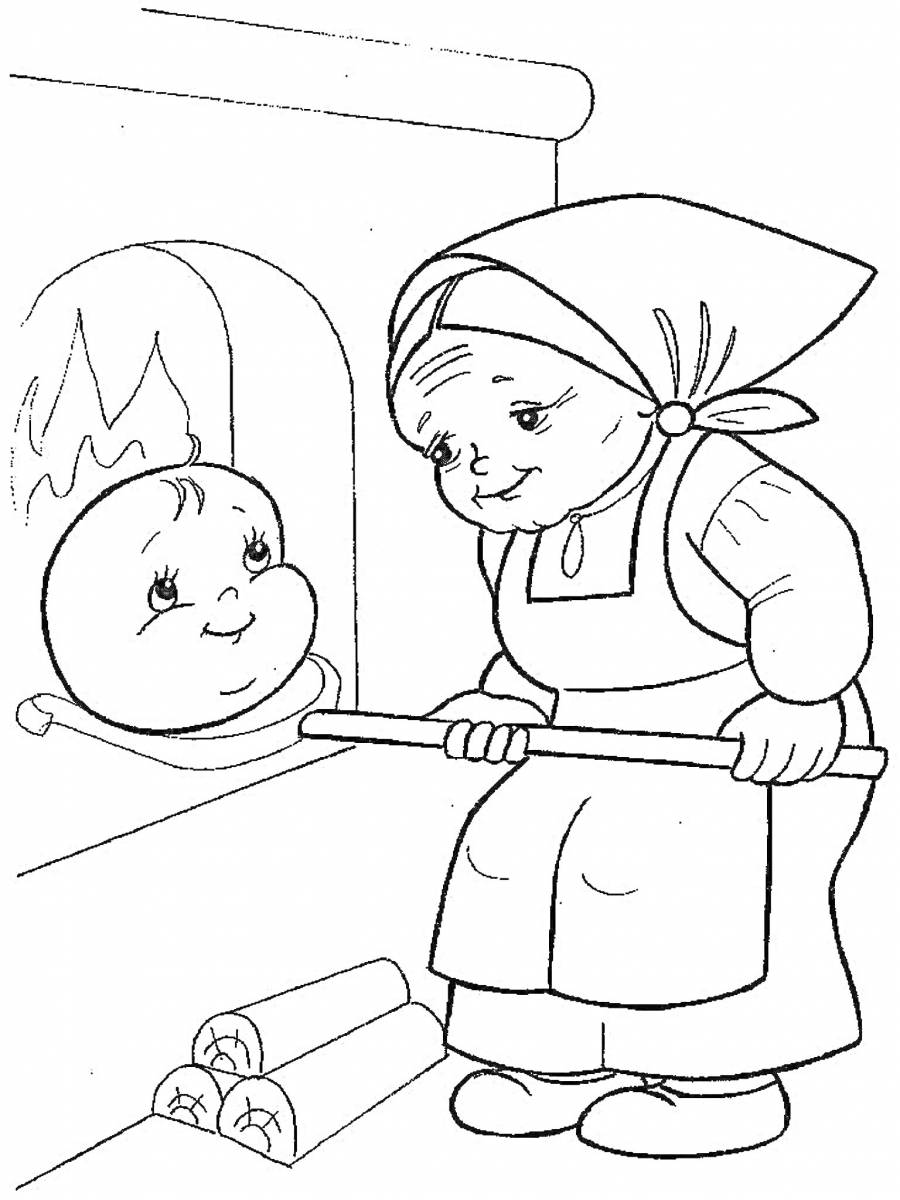 Сказка колобок раскраска для детей распечатать Babyblog Раскраски, Книжка-раскраска, Рисунки