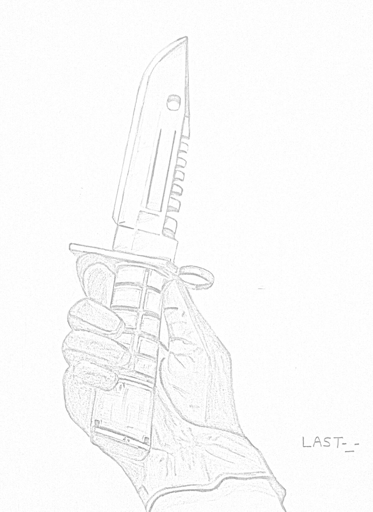На раскраске изображено: Нож, M9, Standoff 2