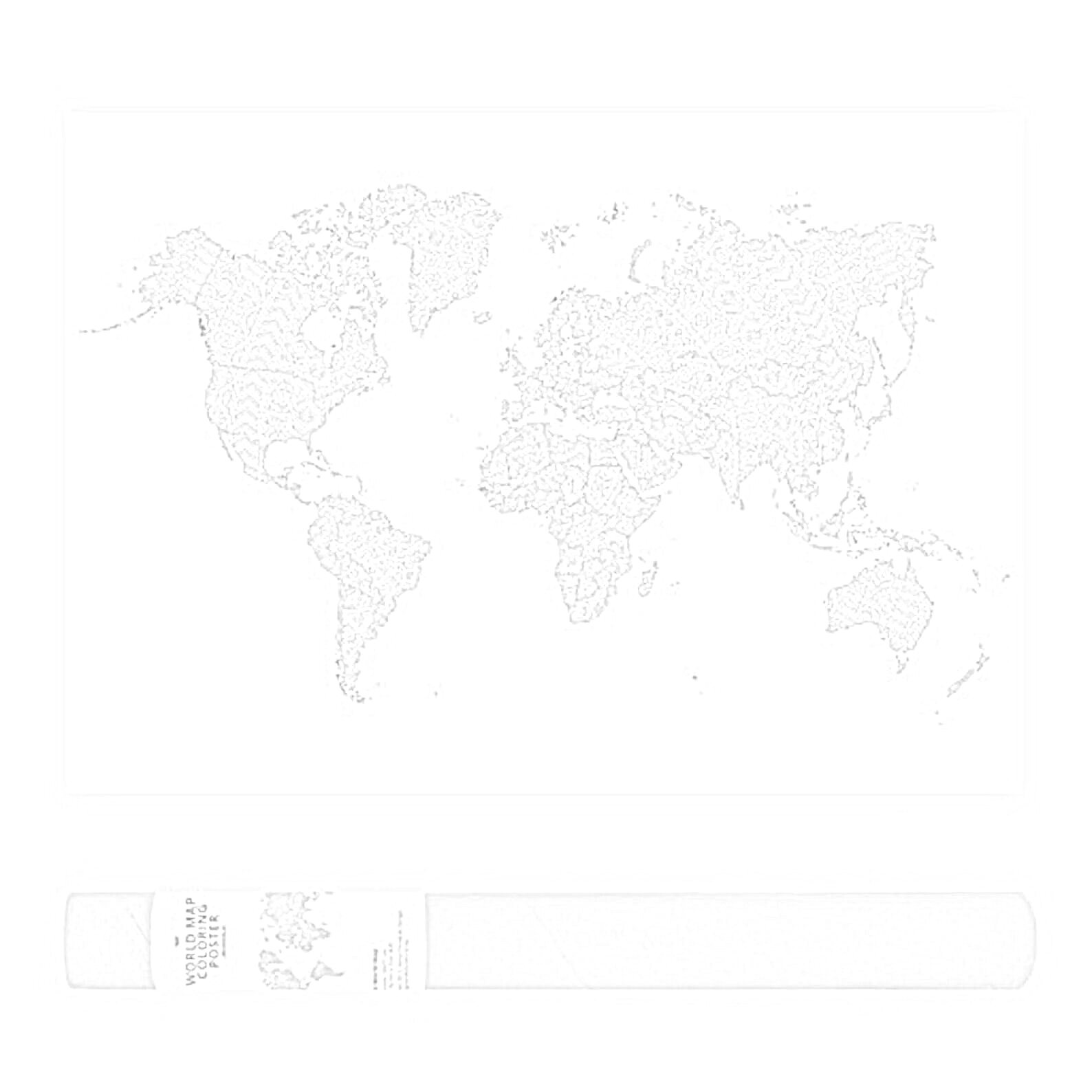 Раскраска Раскраска - карта мира с континентами и странами