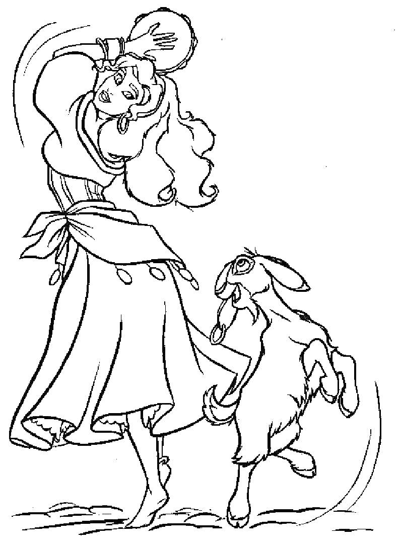 Девушка, танцующая с козой