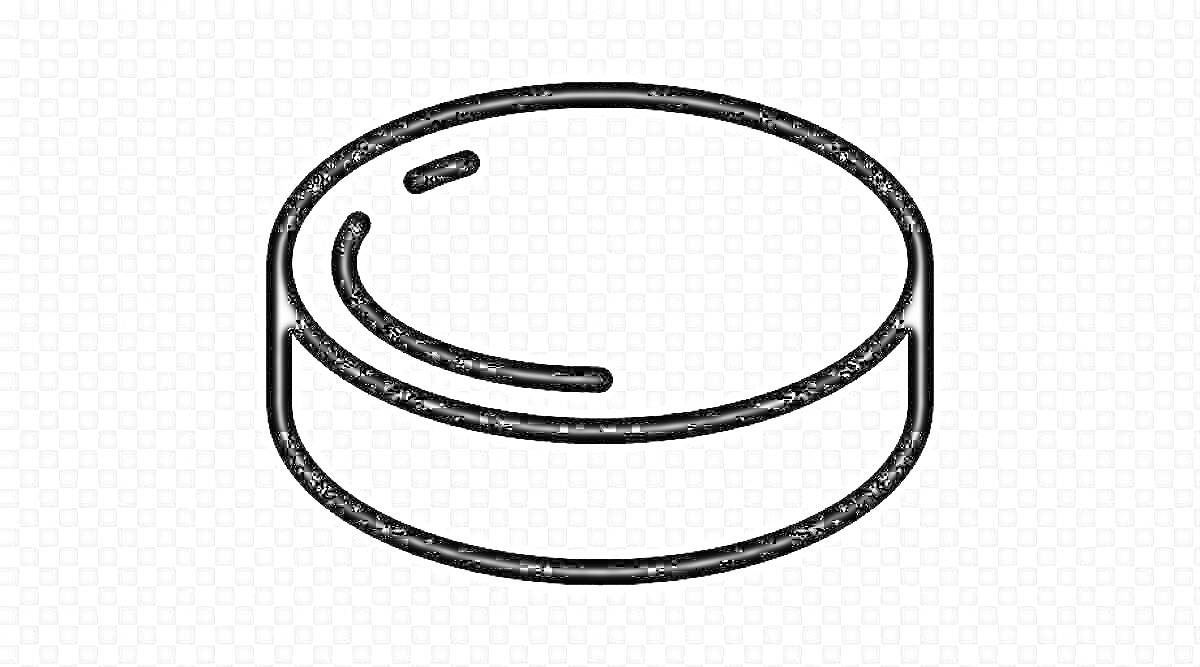 Раскраска Хоккейная шайба