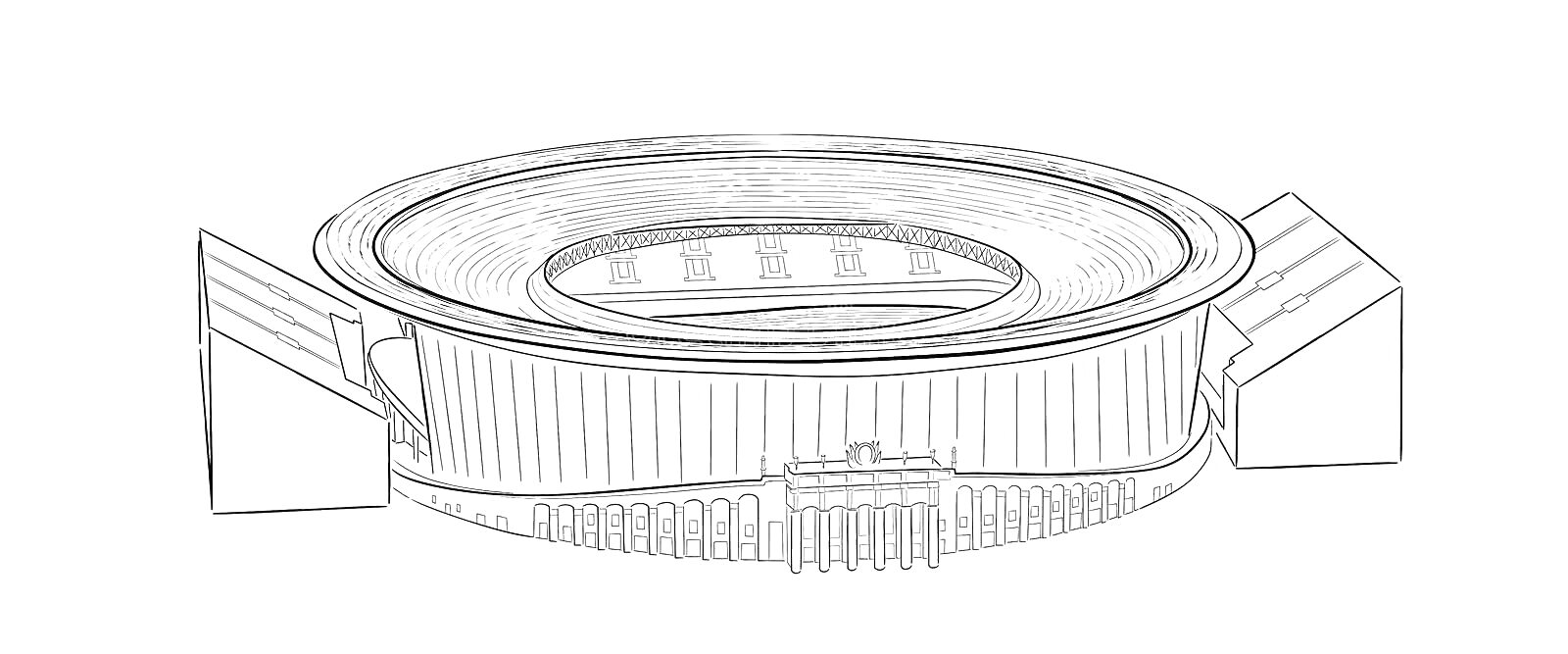 Раскраска Стадион Екатеринбурга Центральный