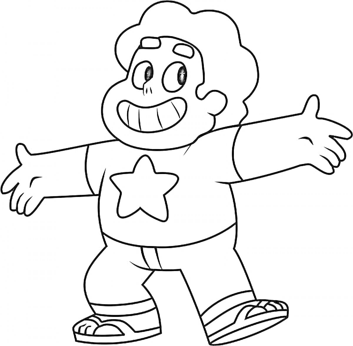 Раскраска Раскраска персонажа из мультфильма 