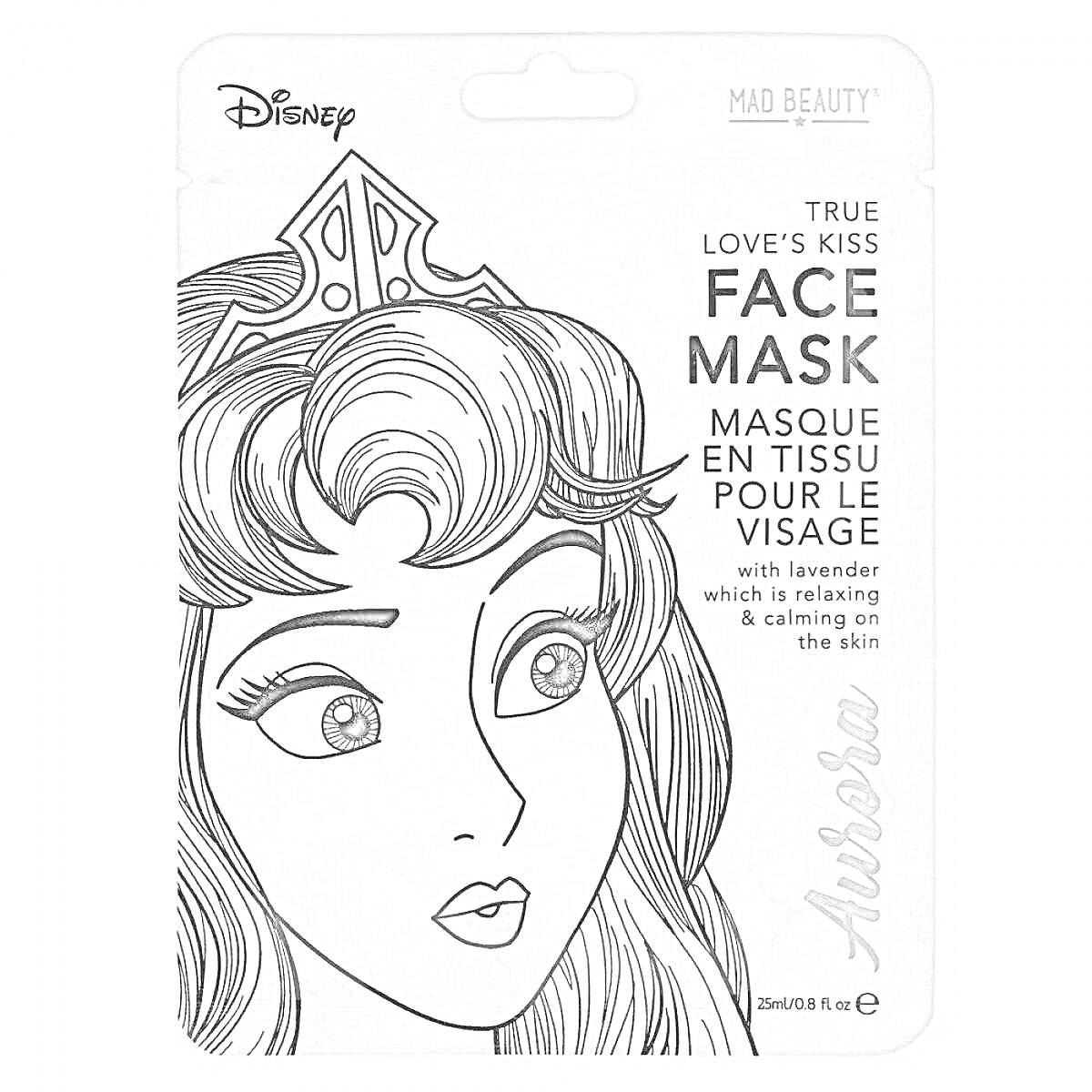 Раскраска True Love's Kiss Face Mask Aurora