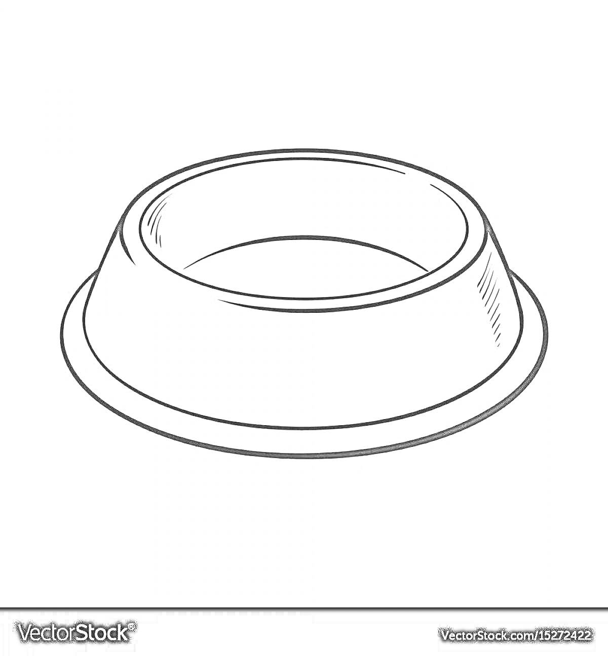 Раскраска миски для собаки, пустая миска