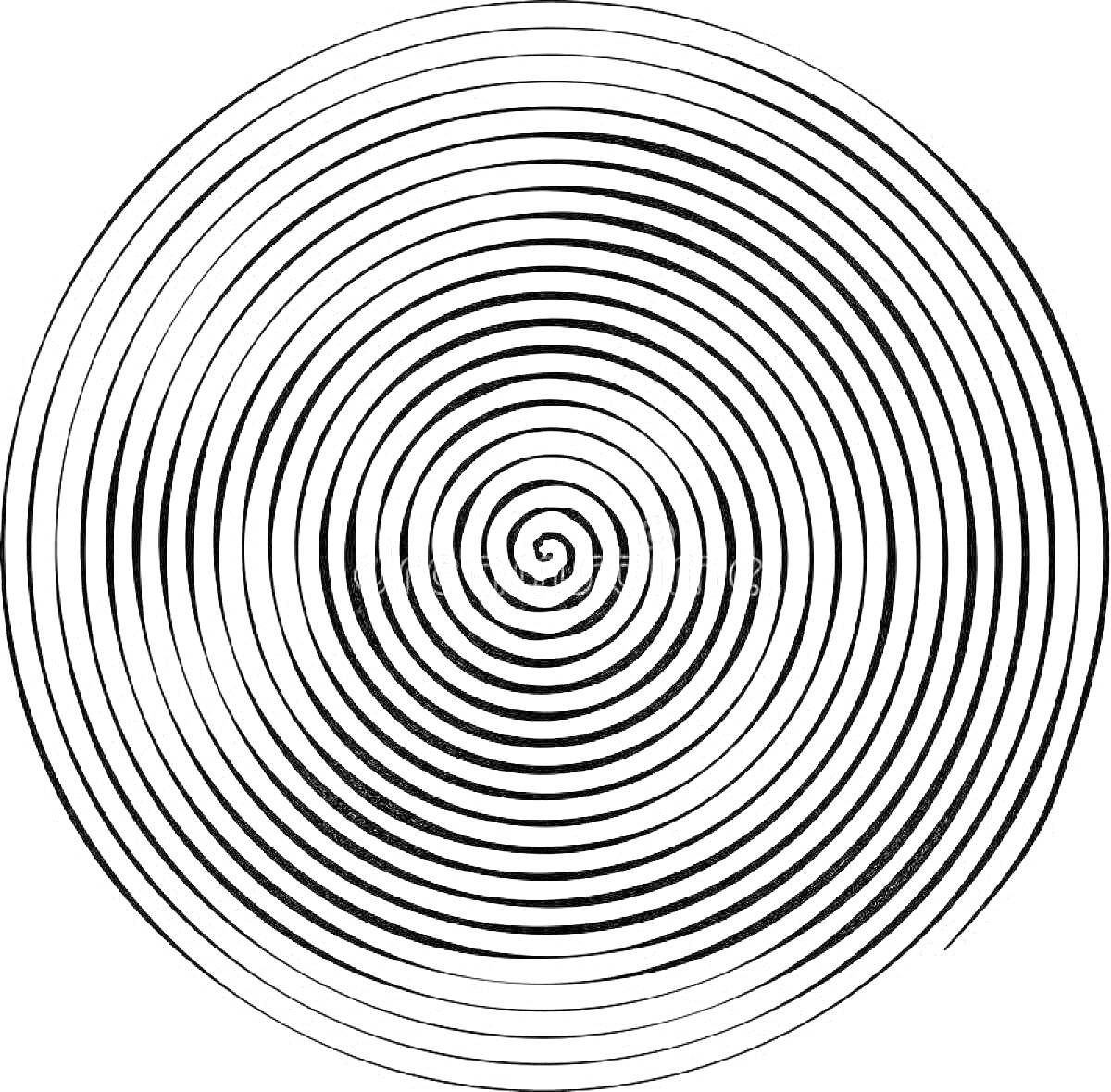 На раскраске изображено: Спираль, Геометрия, Симметрия, Круги, Узоры