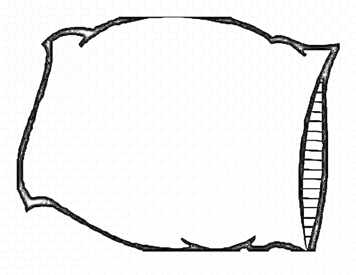 Раскраска Подушка с полосатым краем для раскрашивания