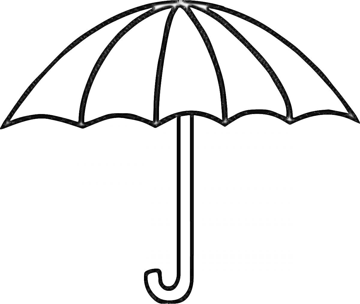 На раскраске изображено: Зонт, Контурные рисунки, Купола
