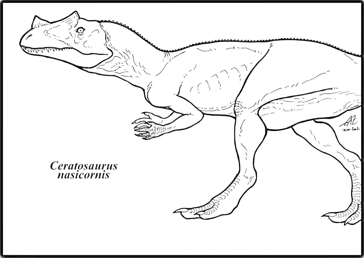 Раскраска Цератозавр
