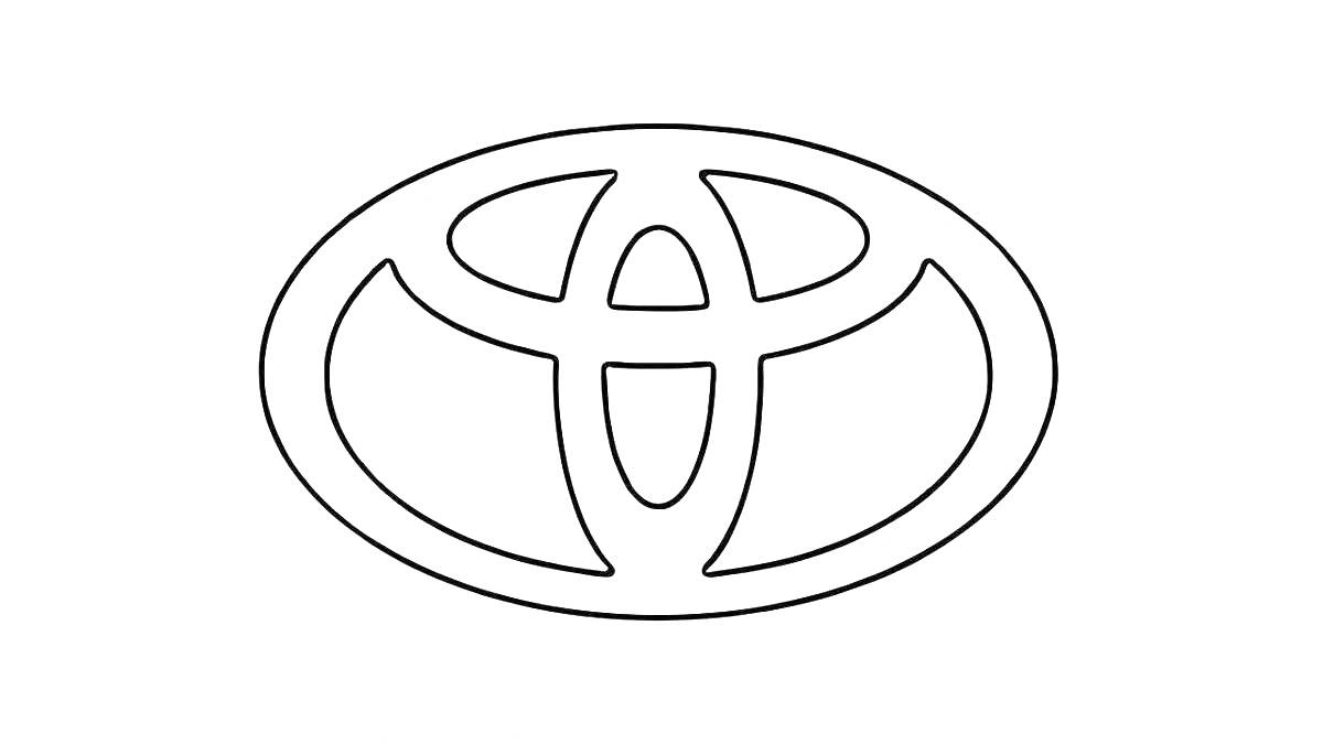 На раскраске изображено: Toyota