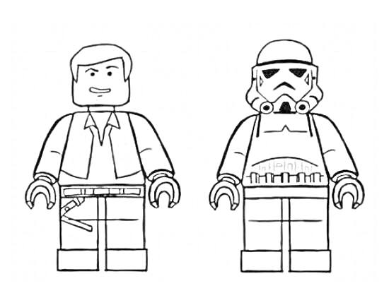 Лего минифигурки из Звездных войн: человек и штурмовик