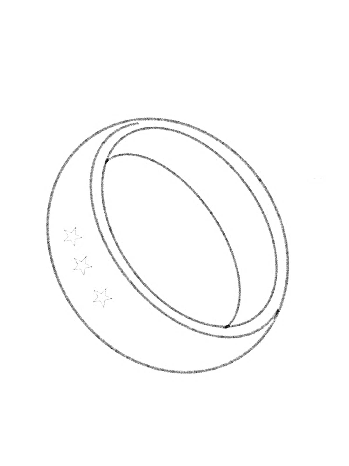 Раскраска Кольцо с тремя звёздами