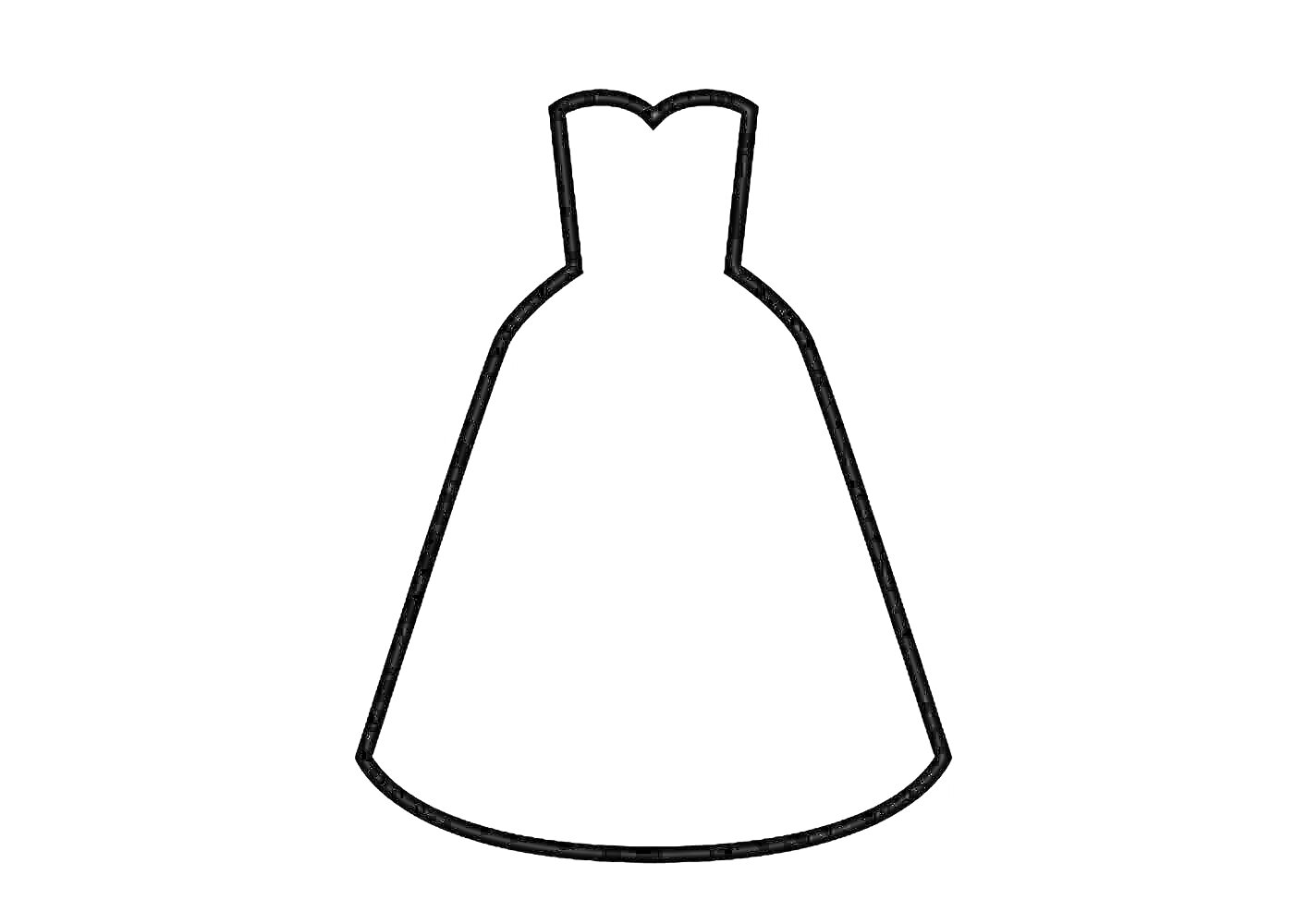 На раскраске изображено: Платье, 2 года, 3 года, Одежда, Корсет