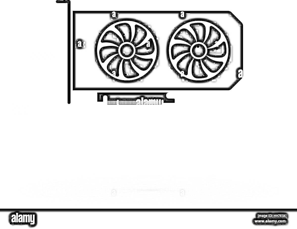 Видеоадаптер с двумя вентиляторами