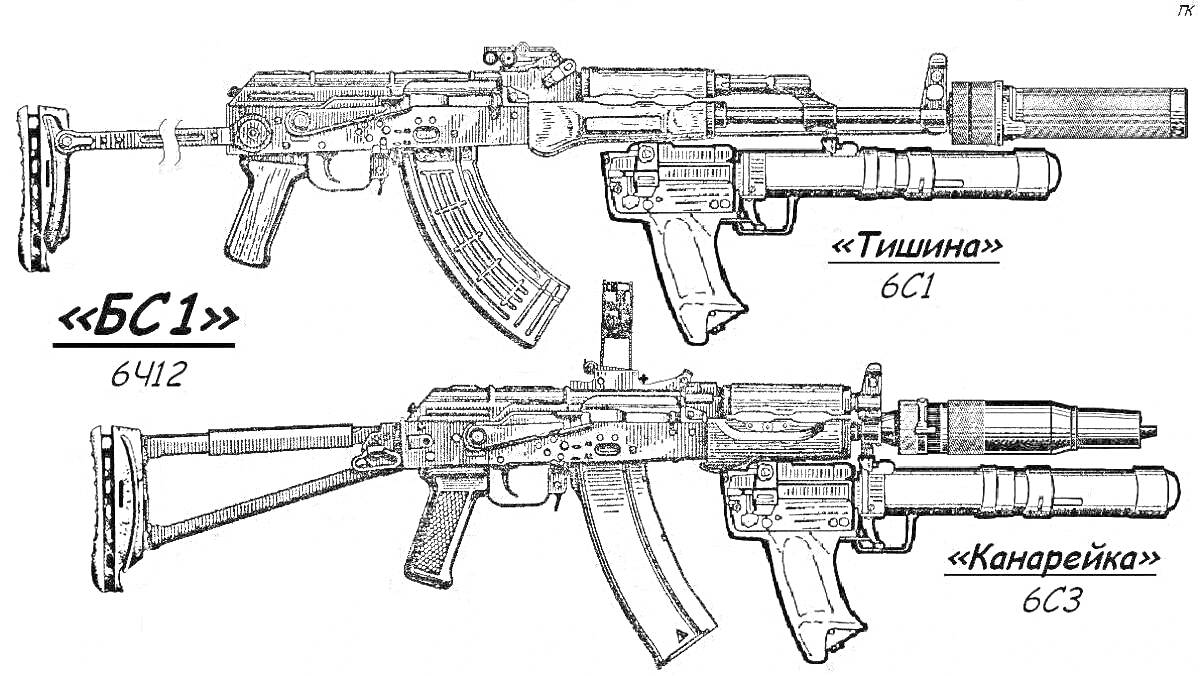 Автоматические винтовки: 6С1 