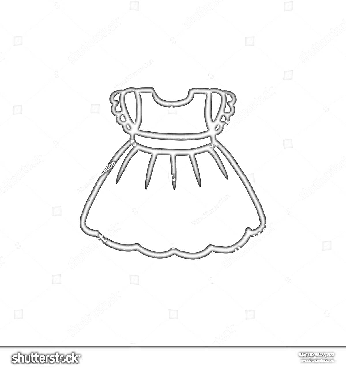 На раскраске изображено: Дети 2-3 лет, Короткие рукава, Одежда для детей, Контурные рисунки
