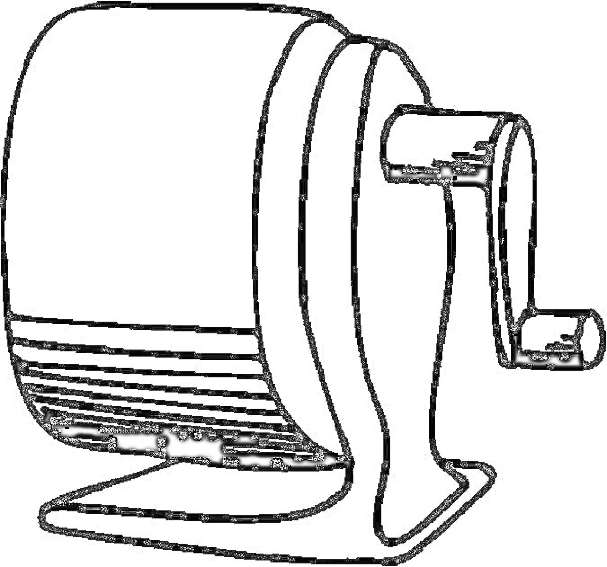 Раскраска Точилка с ручным приводом