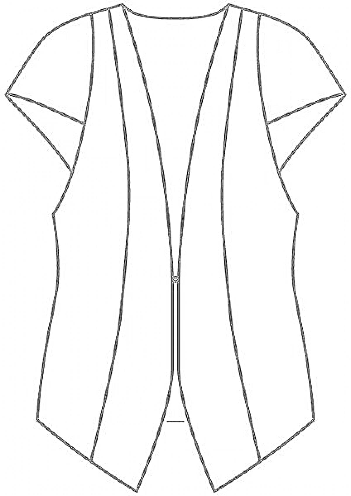 Раскраска Камзол с короткими рукавами и V-образным вырезом