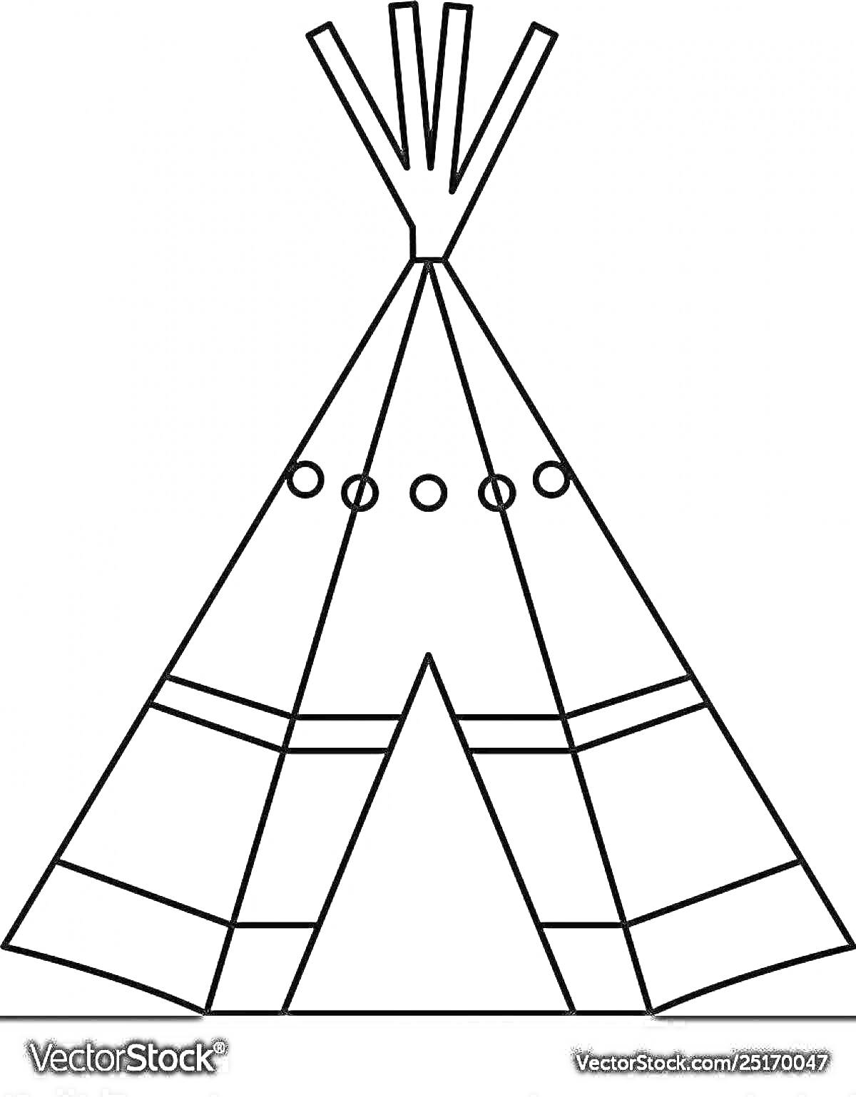 На раскраске изображено: Чум, Палатка, Узоры, Полосы, Юрта