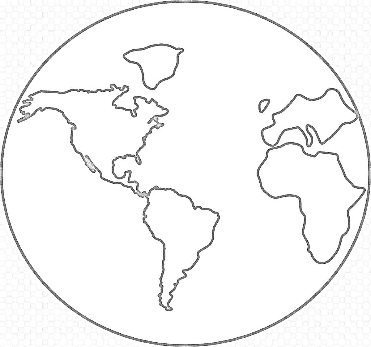 На раскраске изображено: Материки, Карта, Северная Америка, Южная Америка, Африка, Европа, Азия, География