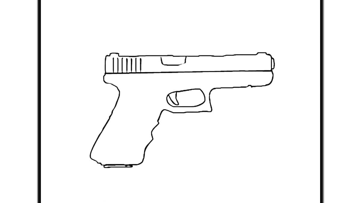 На раскраске изображено: Standoff 2, Оружие, Пистолет
