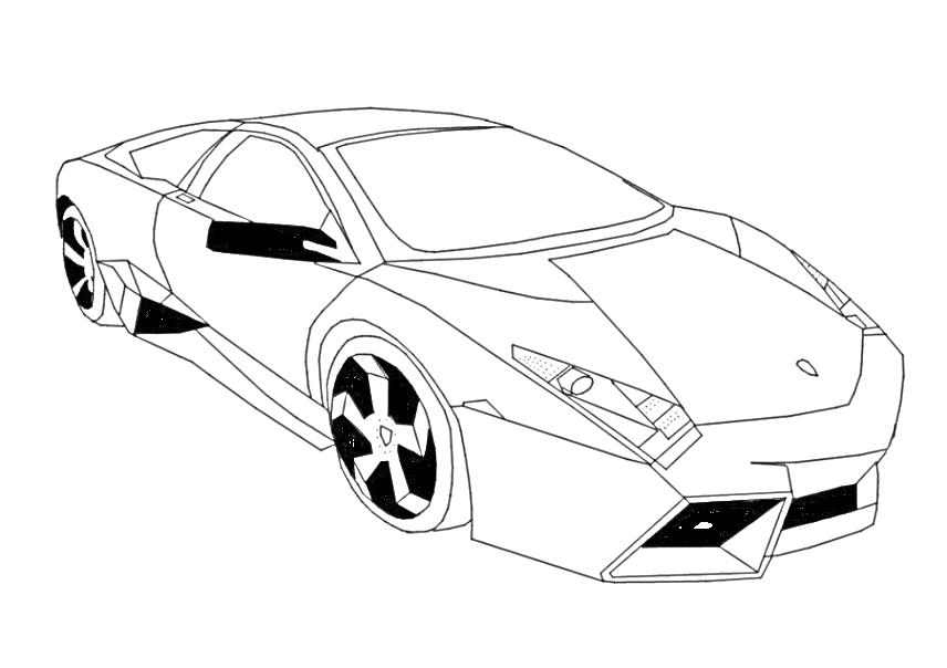 Раскраска Спортивный автомобиль Ламборджини с современным дизайном