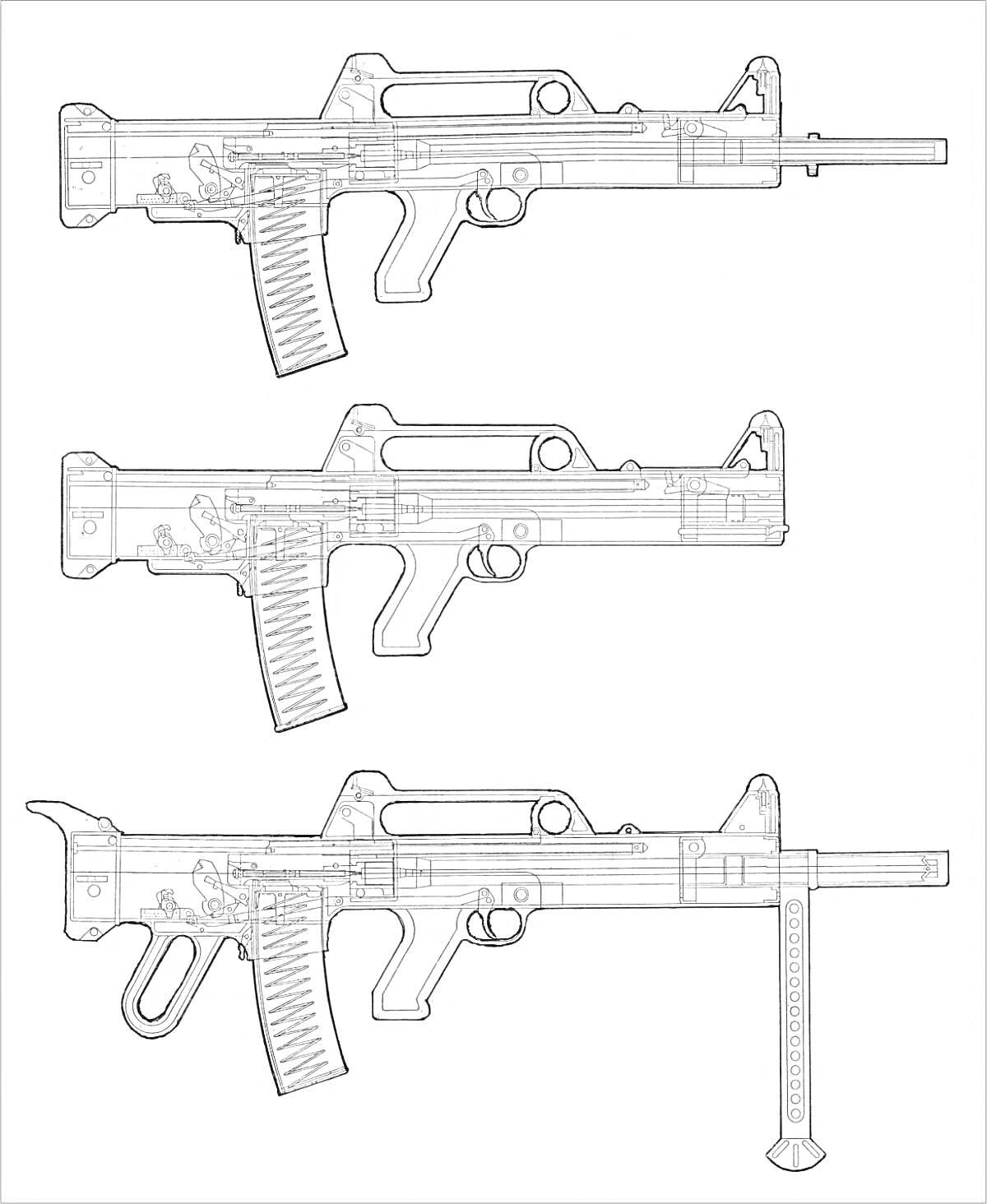 На раскраске изображено: Огнестрельное оружие, Автомат, Приклад, Магазин, Стрельба, Оружие, Сошки
