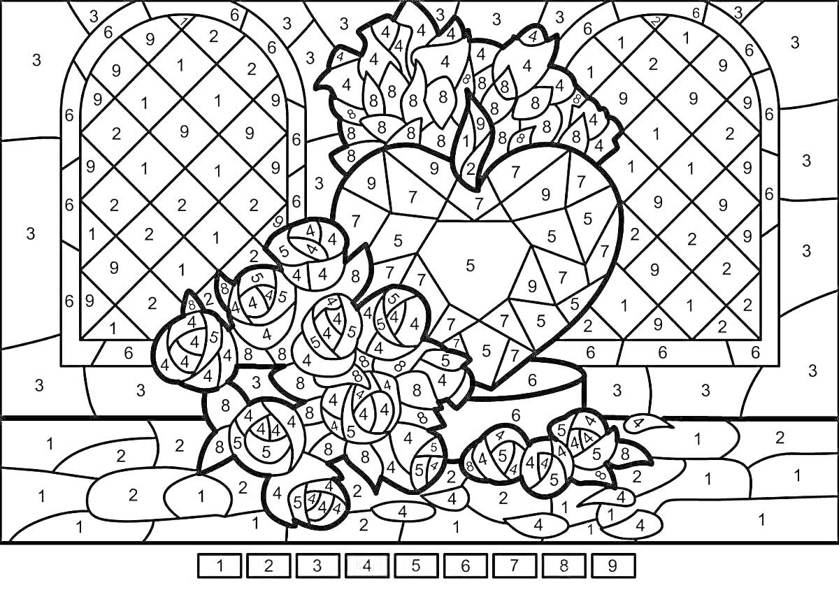 На раскраске изображено: Андроид, Розы, Подоконник, Окна, Цветы, Антистресс