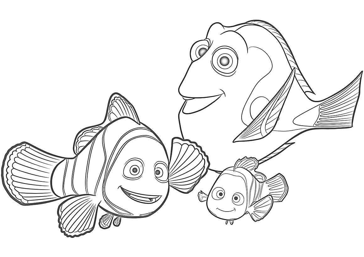 Раскраска Рыбки из мультфильма 