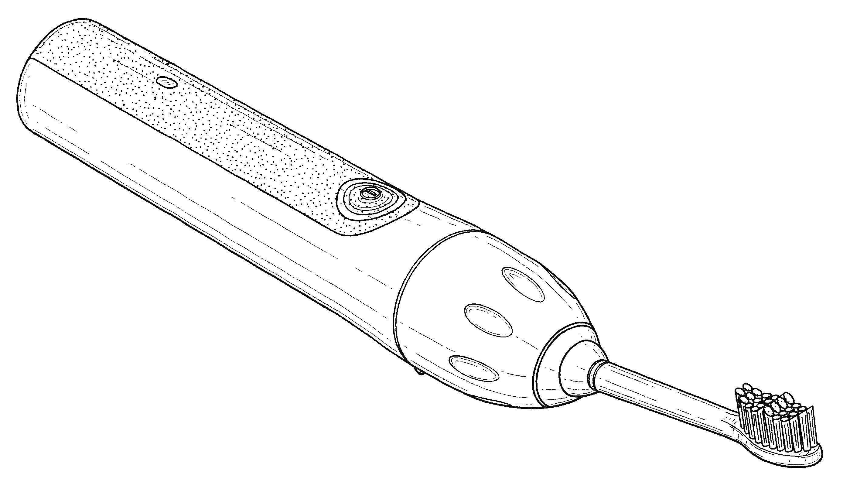 Раскраска Электрическая зубная щётка