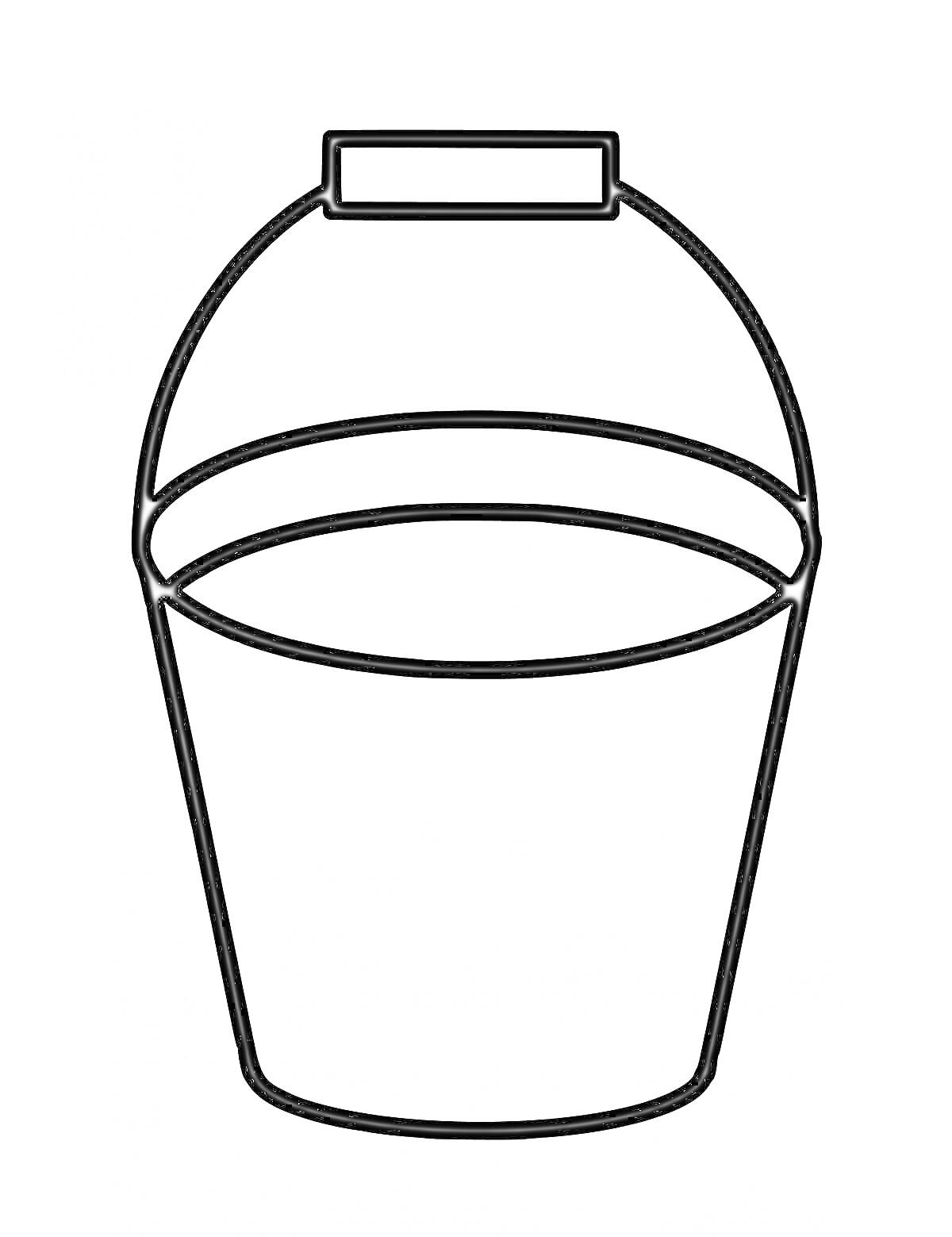 Раскраска Ведро - распечатать бесплатно