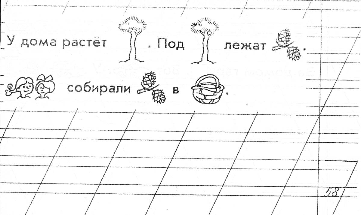 На раскраске изображено: Жи, Ши, 1 класс, Корзина, Русский язык