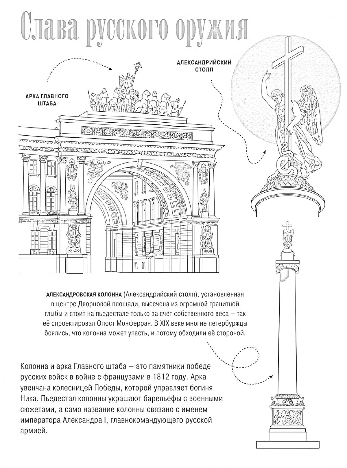  Слава русского оружия - Арка Главного штаба, Александровская колонна, ангел с крестом