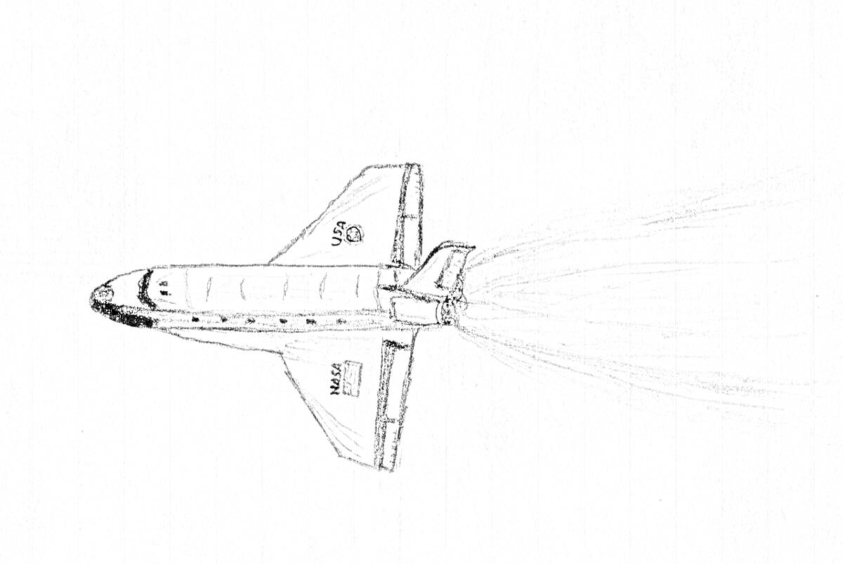 Раскраска Космический шаттл 