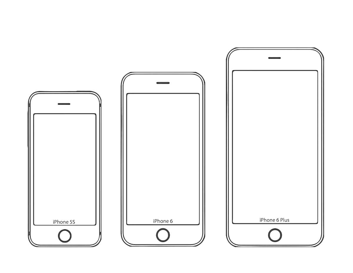 На раскраске изображено: Айфон, IPhone, Для детей
