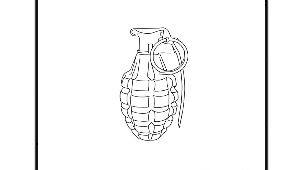На раскраске изображено: Граната, Standoff 2, Бомба, Военная техника, Оружие