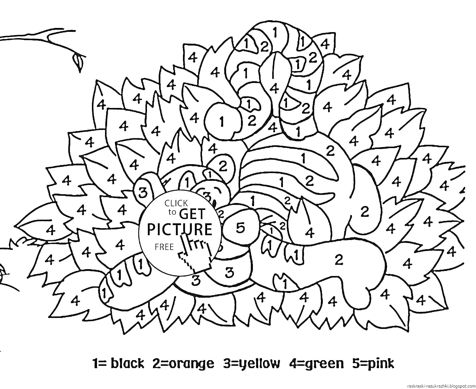 На раскраске изображено: Листья, Цифры, 3 класс, Для детей, Развивающее задание